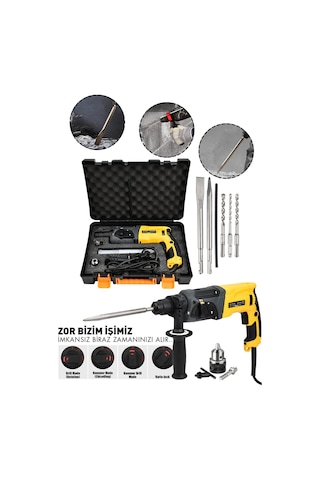 Assur 850W Darbeli Metal Şanzıman Kırıcı Delici Hilti Matkap - 1793