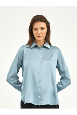 Karaca Kadın Regular Fıt Gömlek-mavi 12.25s.04.004 Mavi