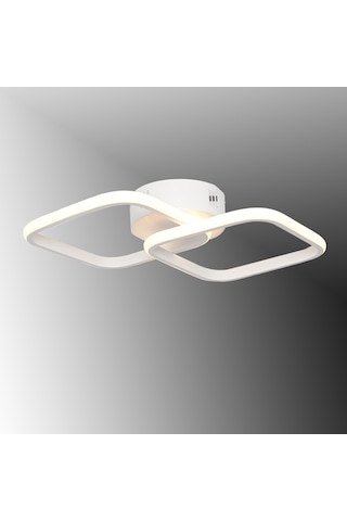 Tt405-2-By Tt Aydınlatma Mat Beyaz 2 Li Kare Led Avize