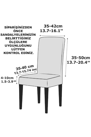 Bambu Nano Kumaş Likralı Lastikli Sandalye Kılıfı Yıkanabilir Esnek Sandalye Örtüsü 4 Lü Set Taş