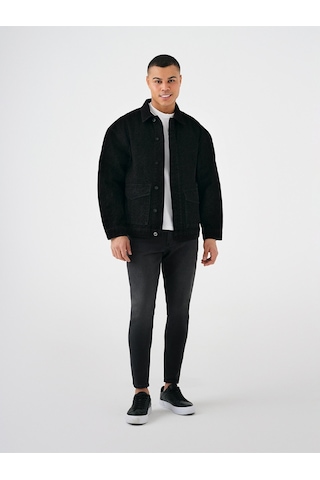 Oversize Fit Erkek Ceket Lacivert