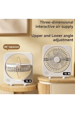 Moly Yeni Taşınabilir Usb Şarjlı Masaüstü Ofis Ev Dijital Fanı