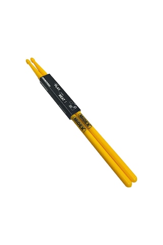 Midex Gfk-801yl 5a Bateri Baget Kırılmaz Polyemid Sarı Renk Davul Bageti 5a Drumsticks