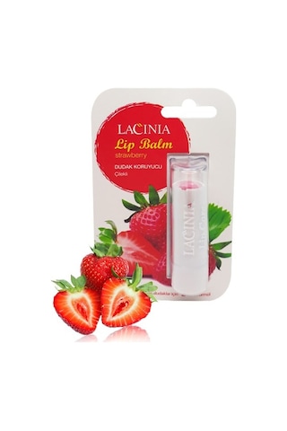 Lacinia Lip Balm Çilekli Bitkisel Dudak Koruyucu