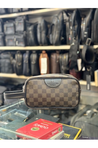 Trg Polo Kahve Dama Desen El Portföy Çanta Kahverengi