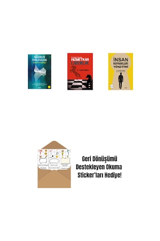 Güzel'e Yolculuk + Hizmetkar Liderlik Cep Boy + İnsan Kaynakları Yönetimi + Okuma Sticker'ları