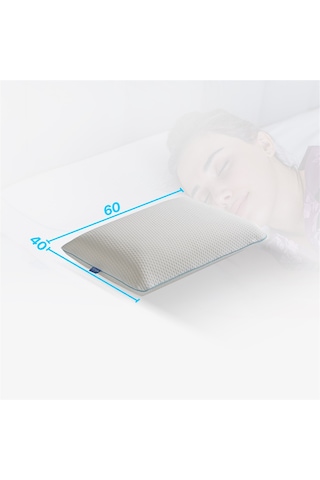 SimpleThePillow Kontürlü Klasik Visco Yastık Memory Foam Boyun Yastığı Hafızalı Yastık 60*40*12