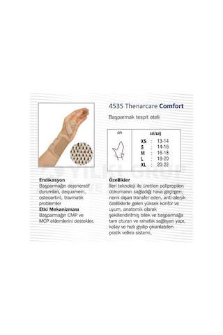 Orthocare 4535 Başparmak Tesbit Ateli