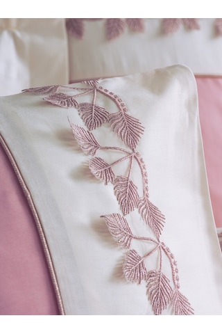 Cotton Box Nakışlı Saten Çift Kişilik Nevresim Takımı Niobe Pembe
