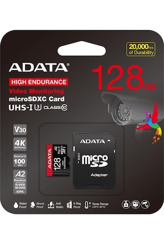 Adata 128 Gb High Endurance Microsdxc 4k U3 V30 A2 Hafıza Kartı