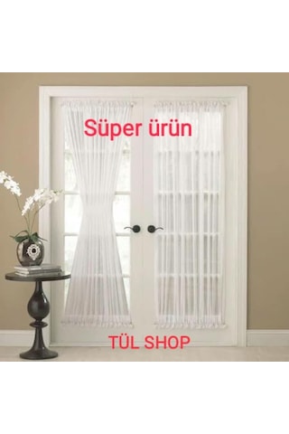 Çubuklu Briz Perde Mutfak Kapi Camları Için Düz Ultra Briz Tül (372277956)