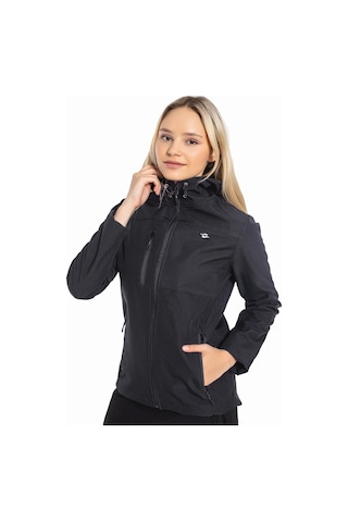 Crozwise Antrasit Kadın Su Geçirmez Softshell Outdoor Mont / Ceket - 5037-06