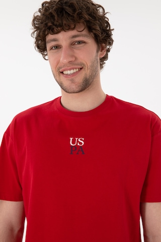 U.S. Polo Assn. Erkek Comfort Fit Bisiklet Yaka Kırmızı Tişört 50306450-VR030