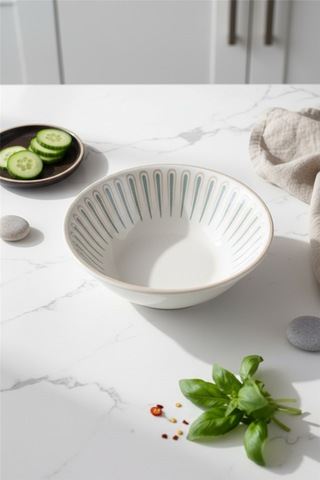 6'lı Valencia Salata Kasesi 19cm Dijital Sierra Rinart Krem