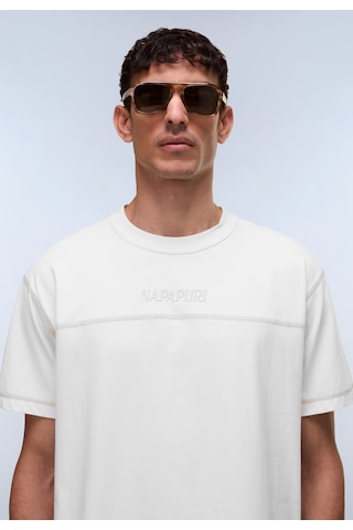 Napapijri S-umbra Ss Erkek T-shirt-31970 Beyaz