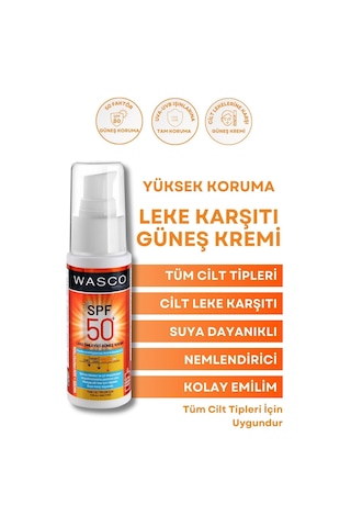 Güneş Kremi Koyu Leke Karşıtı Spf 50+ Faktörlü Çok Yüksek Korumalı Güneş Kremi