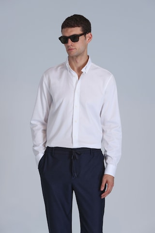 Lufian Jakob Erkek Basic Gömlek Slim Fit Beyaz Beyaz 112010642100500 Beyaz