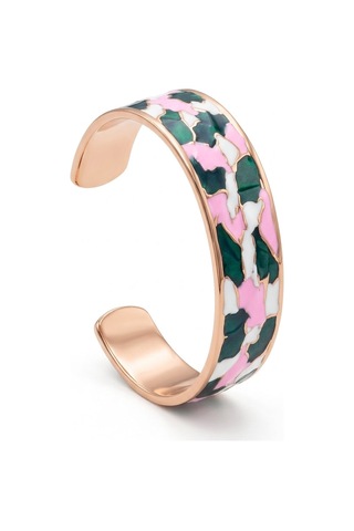 Enamel Bileklik- Green-pink Sarı