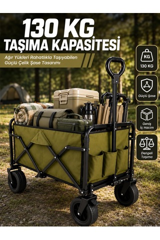 Çok Amaçlı Katlanabilir Wagon 130 Kg Taşıma Kapasiteli