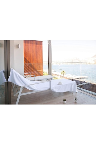 %100 Pamuk 100X220 Cm Battal Boy Şezlong Spa Plaj Banyo Havlusu