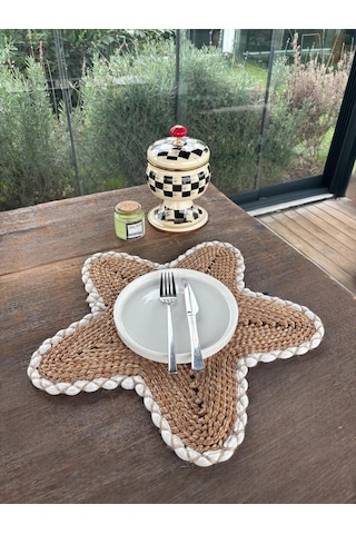 Yıldız Amerikan Servis - Leke Tutmaz- Kahverengi - Beyaz 44 X 44 Cm 1 Adet Kahverengi