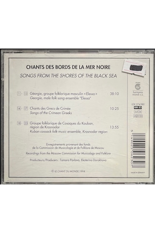 Müzik Cd'sidir Plak Değildir Cd Chants Des Bords De La Mer Noir