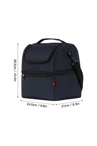 Ranyeek İki Bölmeli Soğutma Çantası, Outdoor Piknik İçin Isı Yalıtımı, Çapraz Askılı Omuz Çantası, Gri Gri