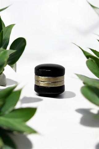 Eşarp Ve Şal Mıknatısı Parlak Siyah 2 Çift - Başörtü Tutucu Kadın Tesettür Aksesuar Mıknatıs Siyah 2li