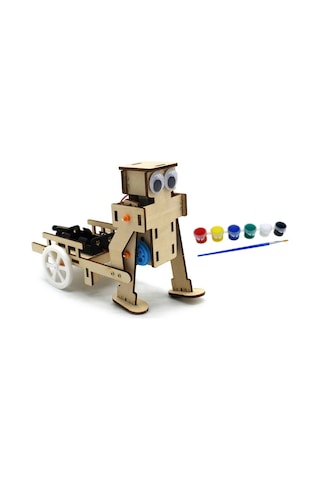 Ece Yürüyen Yük Taşıyan Robot Yapma Deney Seti Boya Seti İle Demonte