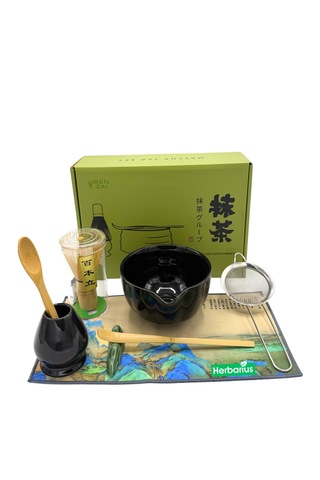 6 Parça Siyah Renk Matcha Çayı Hazırlama Seti - Geleneksel Japon Matcha Seti