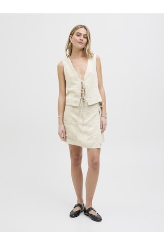 Jack & Jones Kadın Keten Karışımlı Etek - Siri - 12273061 Feather Gray Gri