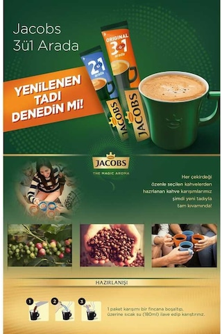 Jacobs 3'ü 1 Arada Karışım Kahve 160 Adet 40'lı Kutu x 4