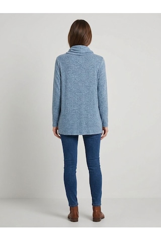 Neden Tekstil Kadın Mavi Yaka Detaylı Uzun Kollu Sweatshirt