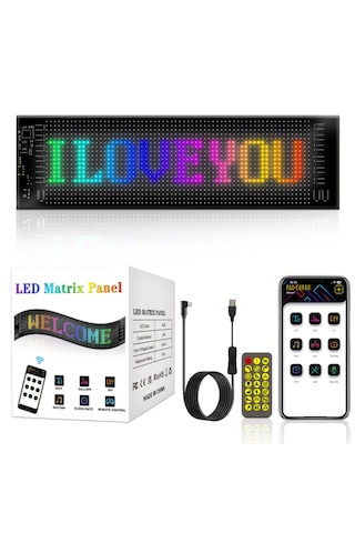 Matrix Esnek Panel Led Cama Yapışır Uygulama İle Kontrol 37cm