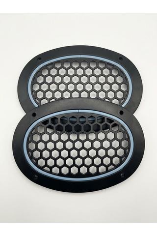 Oval Buz Mavisi Ledli Hoparlör Kapağı