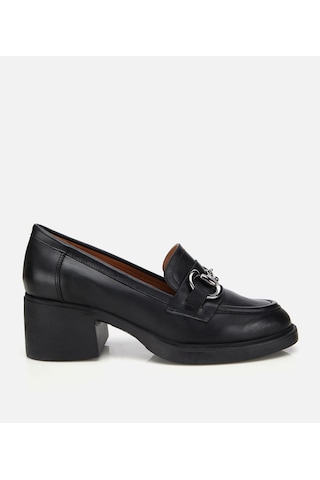 Hotiç Kadın Deri Siyah Tokalı Yüksek Topuklu Klasik Loafer 01ayh312800a100 01ayh312800a100 Siyah