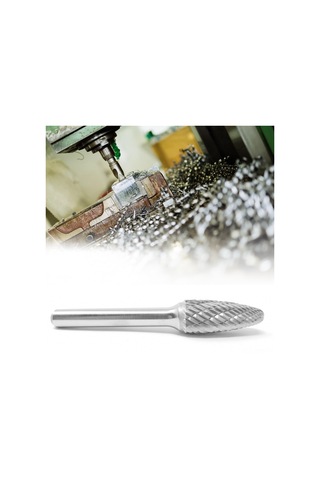 Symbee Tungsten Carbide Çift Kesimli Roter Bur, 7/16" Çaplı, Metal Ve Non-metal İşleme, Hızlı Kesim, 1/4" Bağlantı Ucu