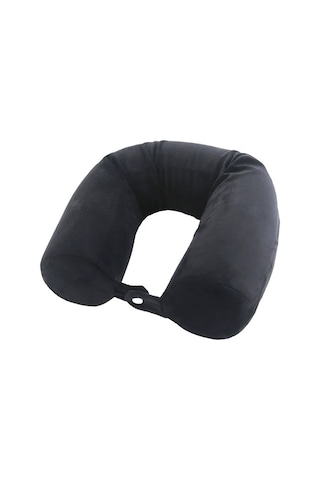 Geeksen Esnek Hafıza Köpük Boyun Yastığı - Yatıştırıcı Servikal Destekli Seyahat Ve Öğle Dinlenme U-şekilli Silindir Yastığı Gri Gri
