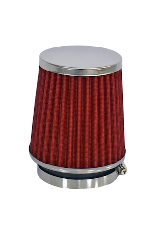 Carub BR4686101 Tuning Hava Filtresi 2 Aparatlı Krom-Kırmızı