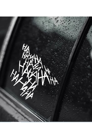 Ha Ha Ha Sticker - Joker Batman Gotham City Sticker - Araba Oto Motosiklet Karavan Sticker - 00042 15x14 Cm