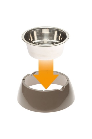 Ferplast Jolie Çelik Mama Kabı M - Gri 850 Ml