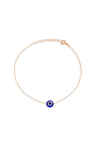 Argentum Concept Nazar Bocuklu 925 Ayar Gümüş Rose Halhal - H000501 Pembe