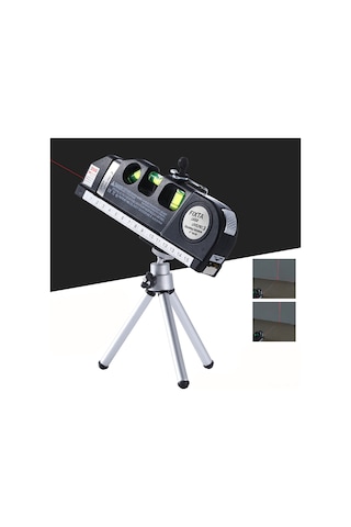 Vkemall 3 Çizgi Lazer Seviye Aleti: Dikey, Yatay Ve Çapraz Lazerler İle Esnek, Hassas Ölçüm Bandı - Dayanıklı Abs Kasa Ve Ergonomik Tutucu