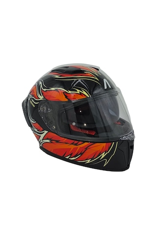 Arwic Fullface Motosiklet Kaskı Ar953 Draco Güneş Vizörlü Ece-r 22.06 Siyah-kırmızı