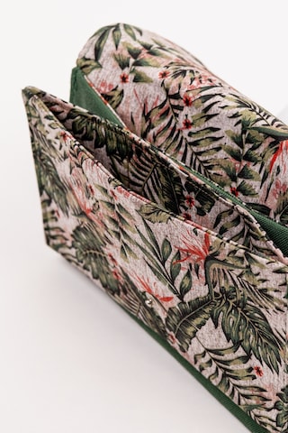 Fabric Craft Bag Kadın Kumaş Cüzdan Nakışlı Yeşil - Gri