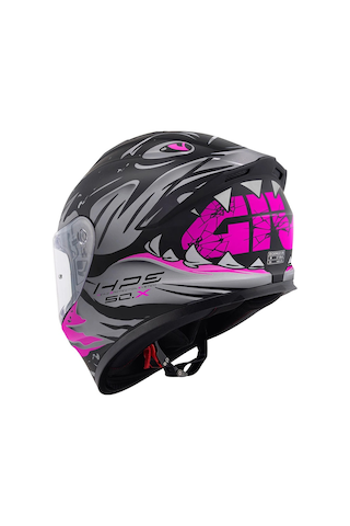 Gıvı 50.x Sharkbıte Kask Mat Siyah Pembe