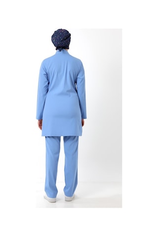 Soft Likralı Tesettür Forma Takım İki Çıtçıt - 6413 Açık Mavi-12076 6413 Açık Mavi