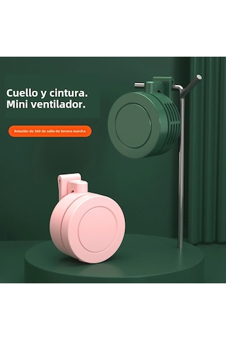 Kadınlar İçin 3 Hızlı Usb Şarjlı Mini Kemer Vantilatörü Yeşil