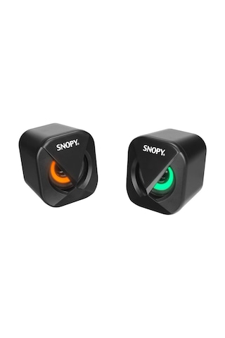 Snopy Sn-83u 2.0 Mini Led Işıklı 2wx2ch Siyah Usb Gaming Speaker Hoparlör