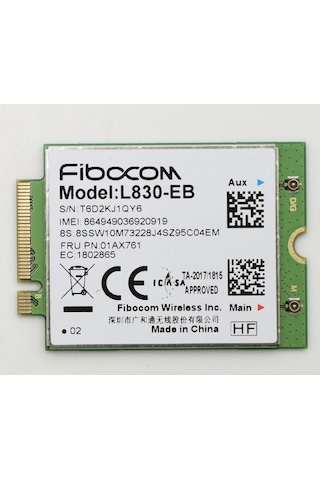 Fibocom Wireless L830-eb M.2 Kart Hücresel Lte Kablosuz Modülü Thinkpad Uyumlu